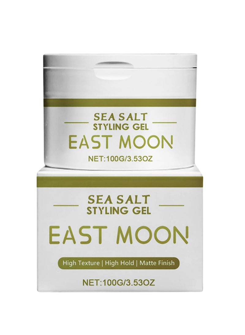 East Moon 100ml Sea Salt Styling Gel Hair Styling Cream for Volume and Thickness Saltwater Spray Beach Wave Spray Increase Hair Shine Subtle Hold and Natural Shine Hair Texturizing Hair Gel - Image 1