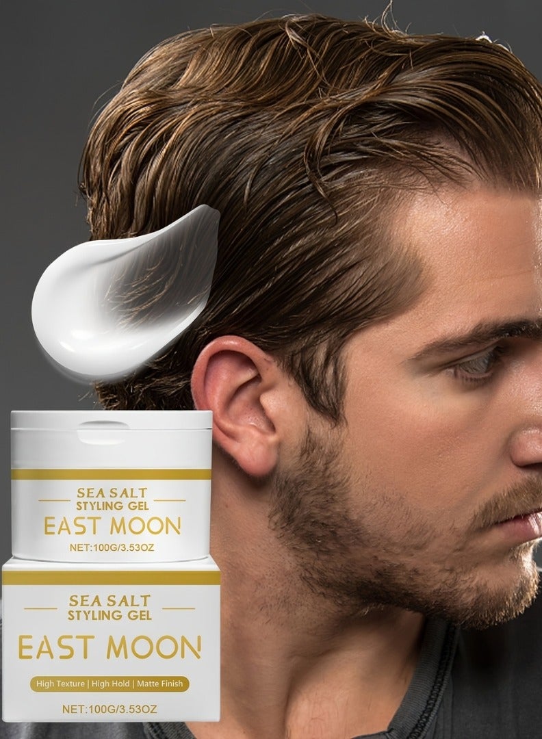 East Moon 100ml Sea Salt Styling Gel Hair Styling Cream for Volume and Thickness Saltwater Spray Beach Wave Spray Increase Hair Shine Subtle Hold and Natural Shine Hair Texturizing Hair Gel - Image 3