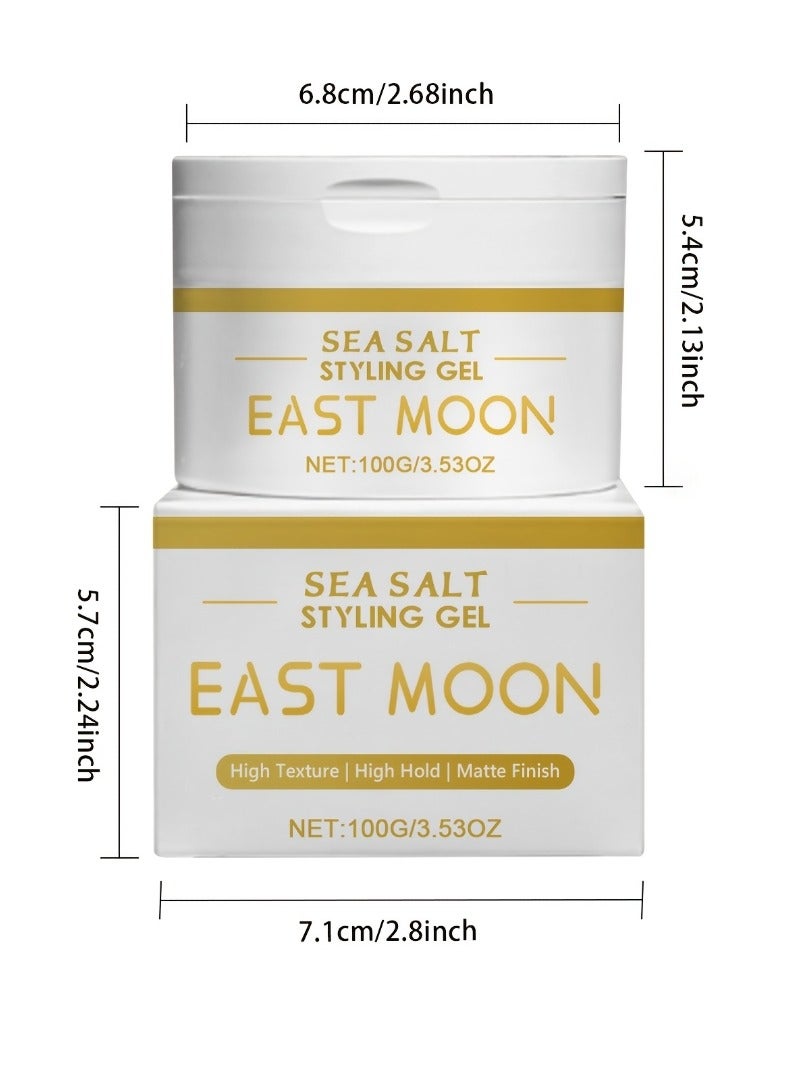 East Moon 100ml Sea Salt Styling Gel Hair Styling Cream for Volume and Thickness Saltwater Spray Beach Wave Spray Increase Hair Shine Subtle Hold and Natural Shine Hair Texturizing Hair Gel - Image 5
