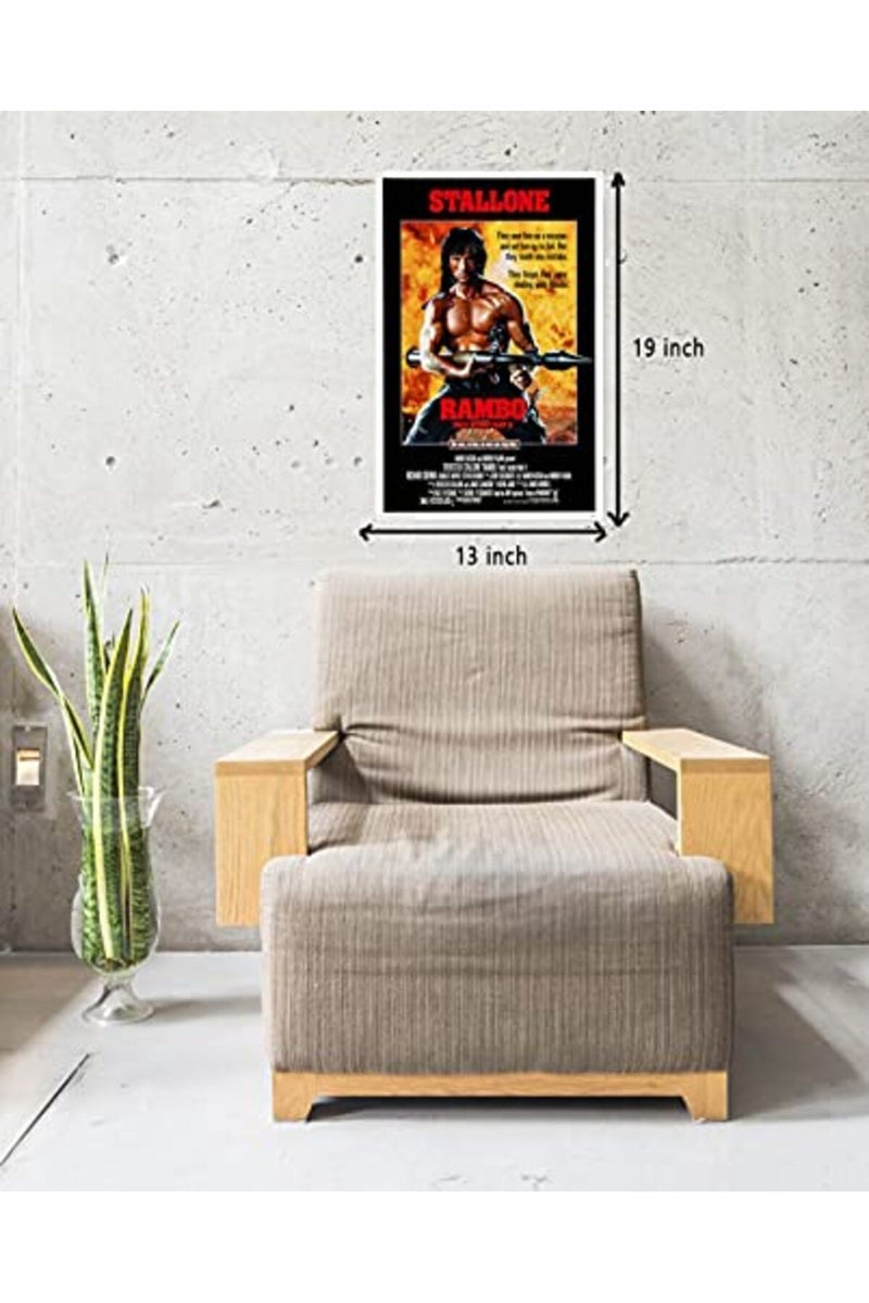GRAY WALL ALAYRA - Rambo : First Blood Movie Poster For Room & Office (13 Inch X 19 Inch, Rolled) - Image 3