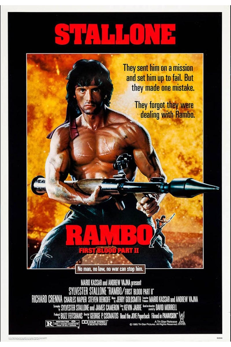 GRAY WALL ALAYRA - Rambo : First Blood Movie Poster For Room & Office (13 Inch X 19 Inch, Rolled) - Image 1