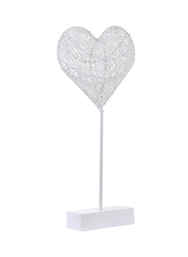 Loquat Heart Shape Romantic LED Holiday Light With Holder White 41 x 24 x 8cm