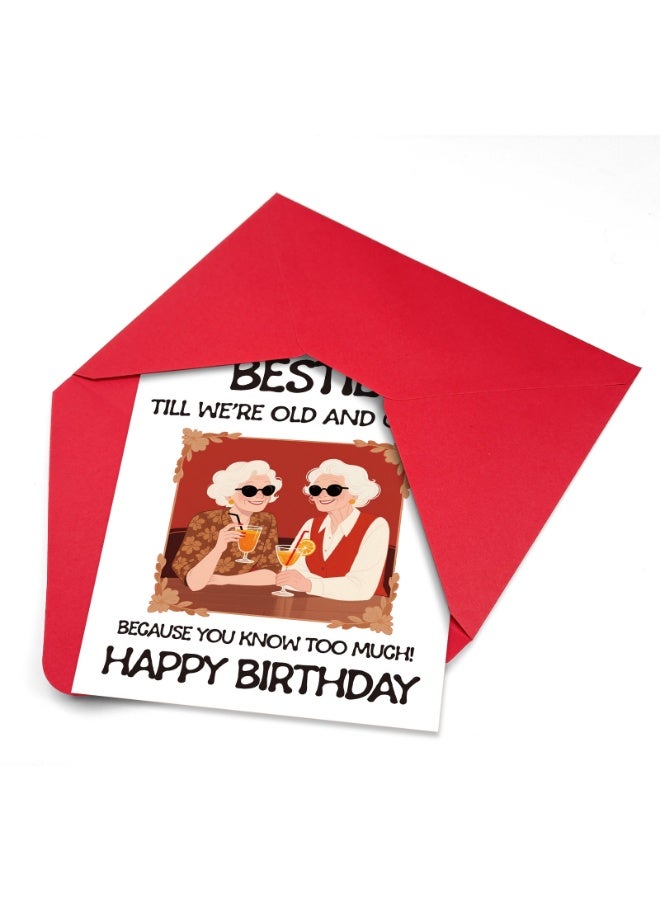 مجموعة بطاقات معايدة عيد ميلاد للصديقات المقربات (5 قطع) مع أظرف - مجموعة بطاقات معايدة عيد ميلاد للصداقة والأخت - Image 4