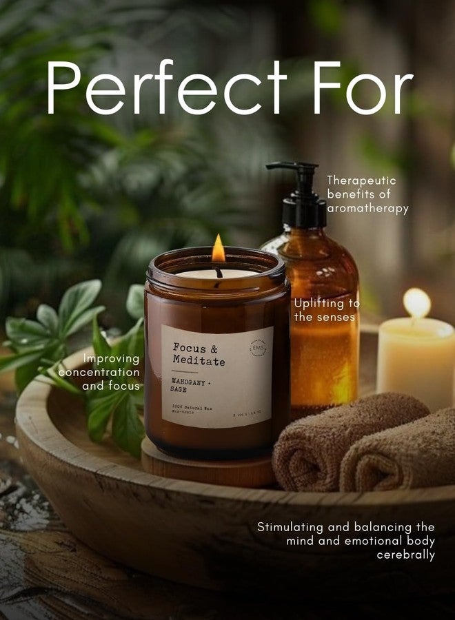 EM5 Aromatherapy Scented Candles Set of 4 | Sleep/Destress - Focus/Meditate - Relax/Calm - Refresh/Rejuvenate | 100g Each, 30Hrs Burn Time | 100% Natural Wax | Non-Toxic, Clean Burning Candles - Image 4