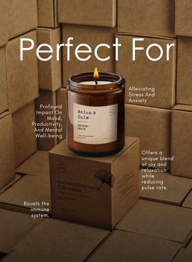 EM5 Aromatherapy Scented Candles Set of 4 | Sleep/Destress - Focus/Meditate - Relax/Calm - Refresh/Rejuvenate | 100g Each, 30Hrs Burn Time | 100% Natural Wax | Non-Toxic, Clean Burning Candles - Image 3