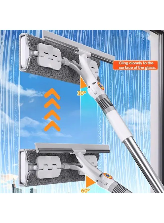Extended Pole Glass Cleaner With 5 Extension Rods And 5 Microfiber Cloths - Image 3