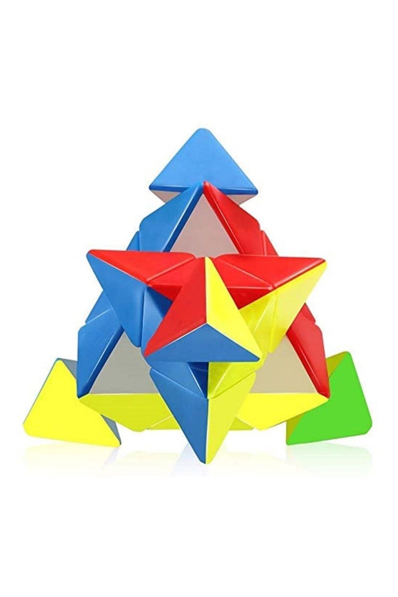 مكعب السرعة مويو بيرامينكس من كيوبسكول بدون ملصقات للأطفال والكبار لتخفيف التوتر - Image 3