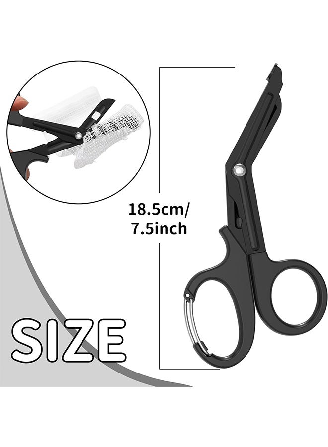 2Pcs Safety Bandage Scissors Tough Cut Scissors Trauma Shears Nurse Accessories for Nurses First Aid Medical Paramedic Emergency EMT Physicians Doctors (Small Scissors 7.5") - Image 2