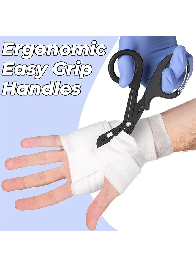 2Pcs Safety Bandage Scissors Tough Cut Scissors Trauma Shears Nurse Accessories for Nurses First Aid Medical Paramedic Emergency EMT Physicians Doctors (Small Scissors 7.5") - Image 4