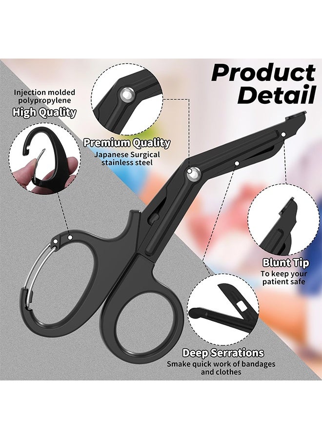 2Pcs Safety Bandage Scissors Tough Cut Scissors Trauma Shears Nurse Accessories for Nurses First Aid Medical Paramedic Emergency EMT Physicians Doctors (Small Scissors 7.5") - Image 3