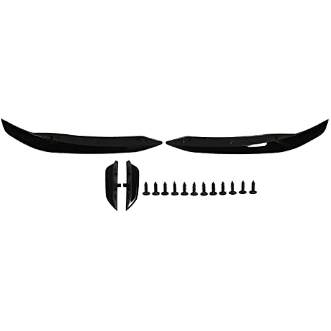 Brilluxa Front Bumper Spoiler, Glossy Black Lip Splitter, Replacement for Benz CLA Class C118 AMG Line CLA45 - Image 1