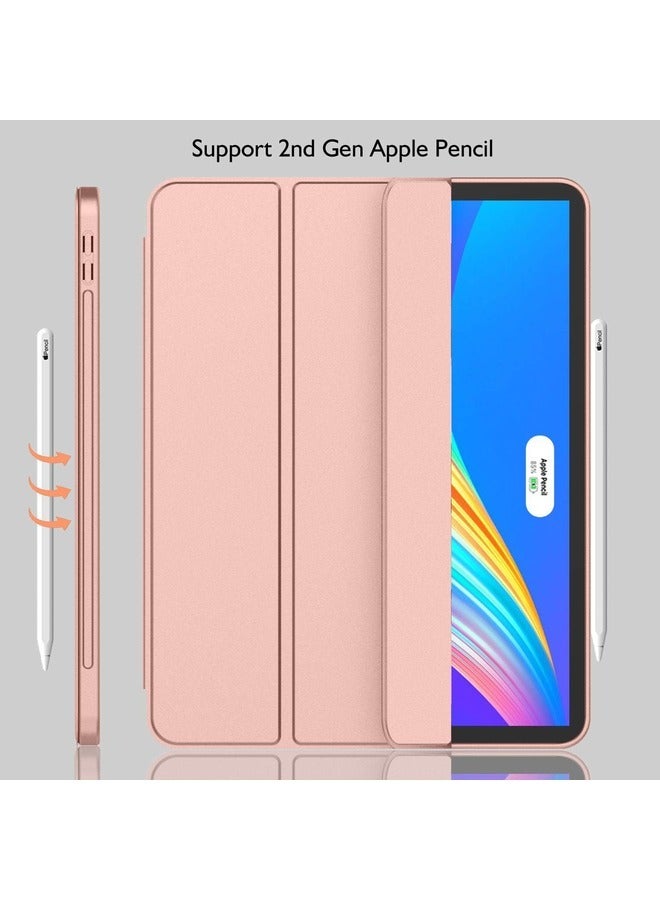 ELTRAZONE Rose Gold Trifold Smart Case for iPad Pro 11-Inch (2022/2021) - Soft TPU Back, Pencil Holder, Auto Wake/Sleep, and Charging Support - Image 3