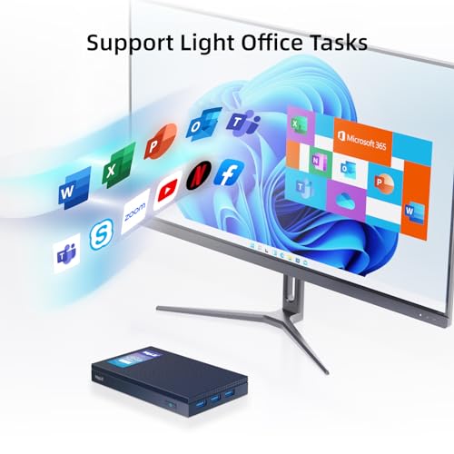 Mele كمبيوتر ميني بدون مروحة MeLE Quieter3Q الجيل 11 N5105 16GB 512GB، كمبيوتر صغير خدمة سطح المكتب مع USB-C PD، إيثرنت جيجابت، HDMI مزدوج 4K، تشغيل تلقائي، دعم PXE M.2 SSD - Image 2