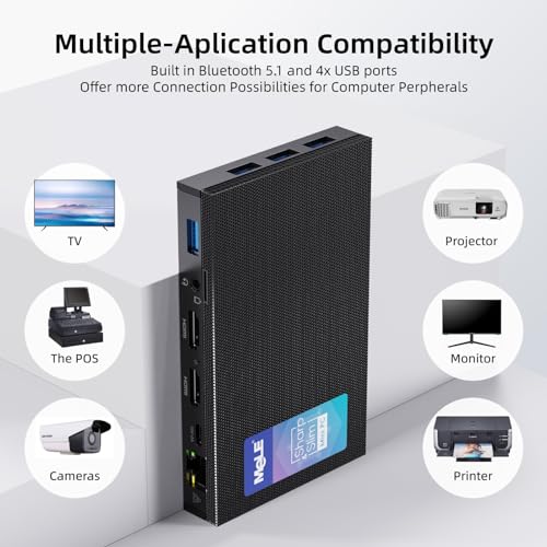 Mele كمبيوتر ميني بدون مروحة MeLE Quieter3Q الجيل 11 N5105 16GB 512GB، كمبيوتر صغير خدمة سطح المكتب مع USB-C PD، إيثرنت جيجابت، HDMI مزدوج 4K، تشغيل تلقائي، دعم PXE M.2 SSD - Image 3