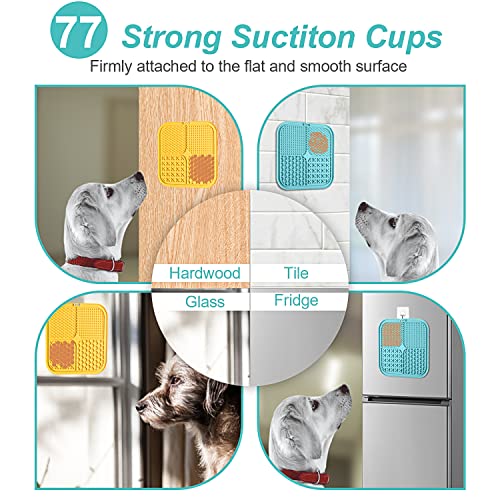 LUKITO 3PCS Licking Mat for Dogs & Cats with Suction Cups, Dog Peanut Butter Lick Pads for Anxiety Relief & Boredom Reducer, Slow Feeder Dog Bowls, Perfect for Bathing, Grooming and Training - Image 2