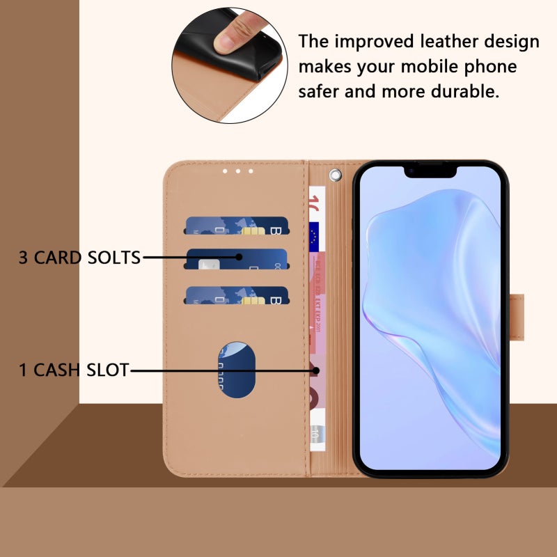 HuHa Protective Cover For iPhone SE 2022 / 2020 Skin Feel Solid Color Leather Phone Case with Lanyard(Nude) - Image 4