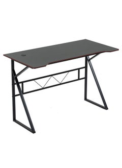 AGD Computer Gaming Table, Computer Workstation, K-Shaped Home Office Desk 100*48*75cm Black  - Image 2