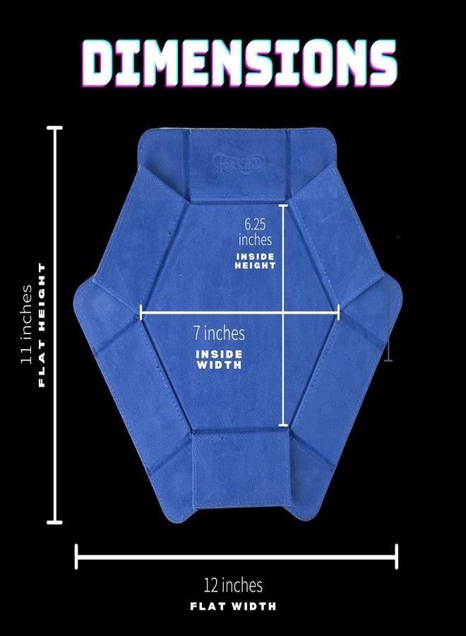 Forged Dice Co. 6.5 Inch Magnetic Folding Dice Tray - Portable, Quiet, Durable Metal Dice Tray for D&D, DND, or Any Dice Game - Black - Image 3