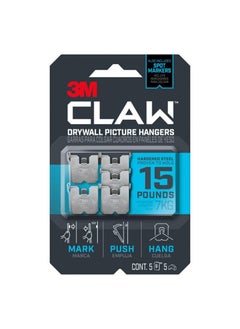 Scotch  3M Claw Steel Drywall Picture Hanger Pack 5Pcs 