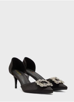 Khizana Jewelled Flower Buckle Pointed Pump  - Image 3