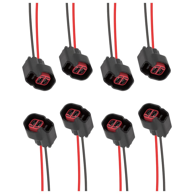 8 PCS Fuel Injector Connector PigtailFuel Injectors Set of 8 Replace OEM 5013995AA5161919AACar Accessories Fuel Injector Wiring Harness Compatible with DodgeFordChevrolet 8PCS