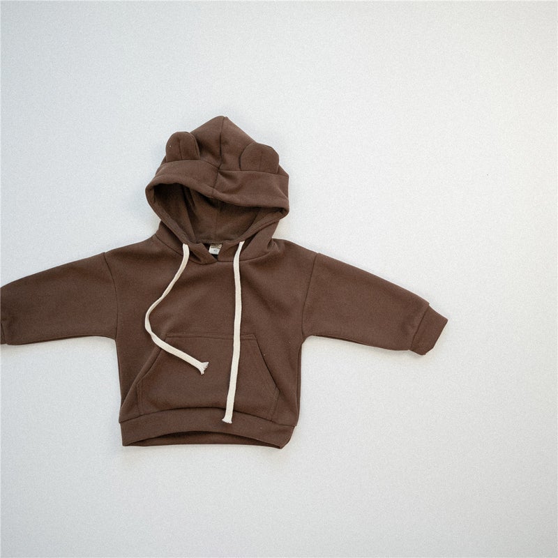 Baby Girls Coat Childrens Autumn Single-breasted Cardigan South Korea Childrens Wear Embroidered Bear Corduroy Little Mens Treasure Autumn Wear brown sweater - Image 1