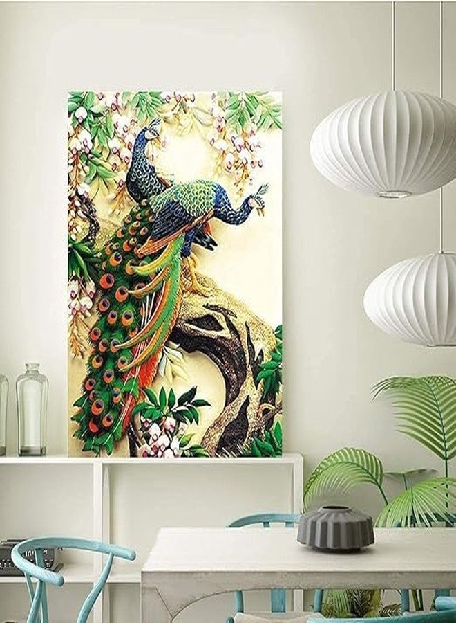 Abhsant 5D Diamond Painting Kit, 12x16inch Diamond Painting Kit for Adults & Kids, Very Suitable for Home Leisure and Wall Decoration, Gift for Kids and Adults (Peacocks) - Image 3