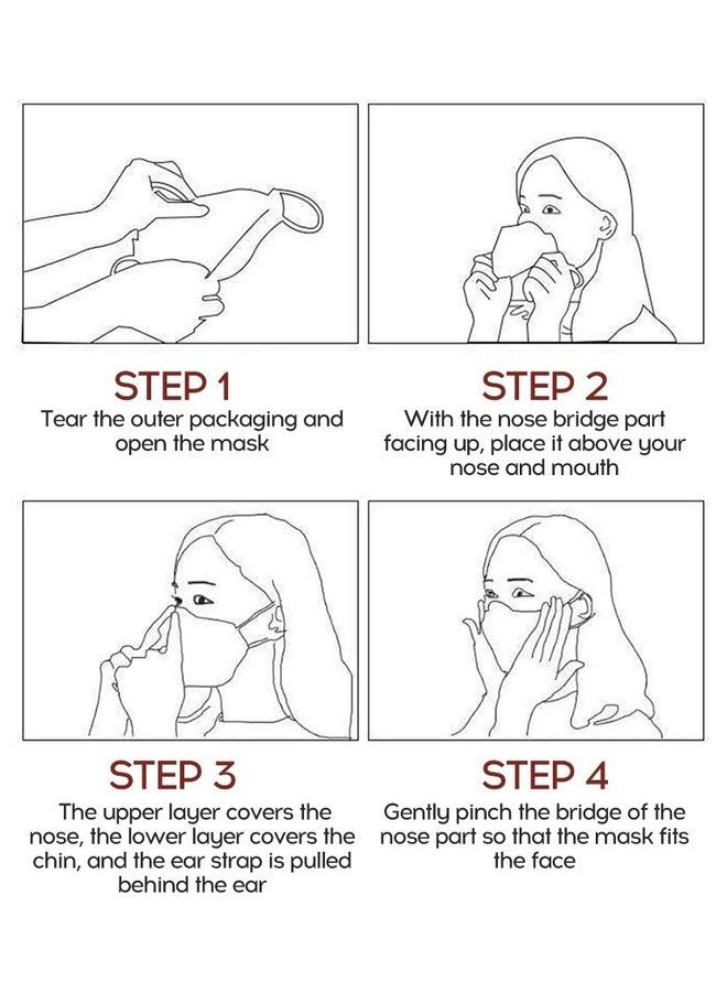 NIBEMINENT Anti-virus And Anti-fog Haze Dustproof KN95 Face Mask 95% Filtration For Exhaust Gas/ Allergies/ Pollen/ PM2.5/ Running/ Cycling Outdoor Activities - Image 4