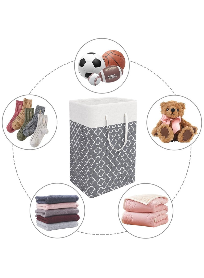 3-pack Laundry Hamper, 75L Collapsible Large Laundry Baskets with Easy Carry Handles, Freestanding Waterproof Clothes Hamper, Storage Basket for Toys Clothes, Laundry Organizer - Image 3