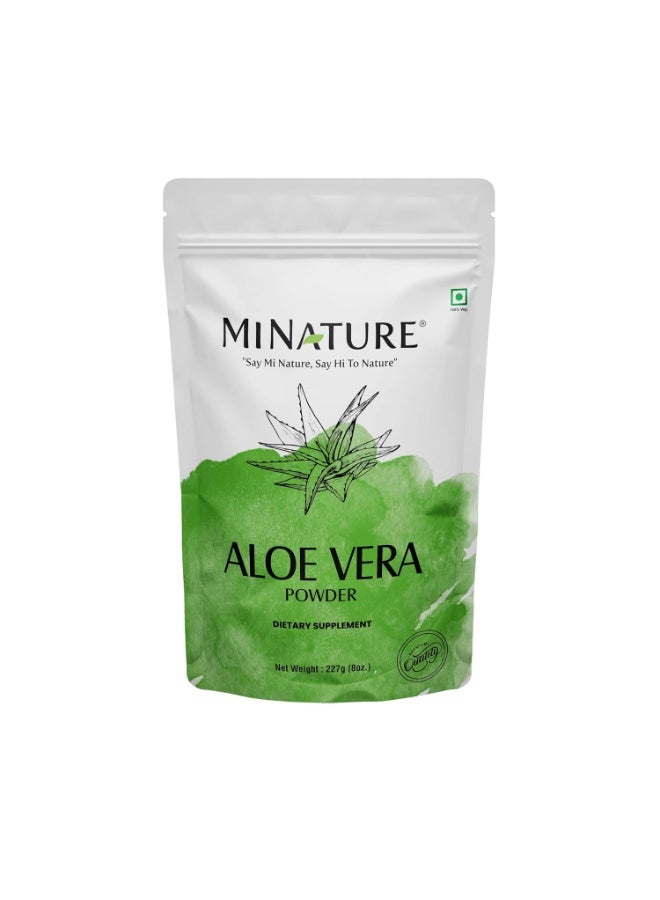 Mi Nature 100% Aloe Vera Powder (Aloe Barbadenis) 227g (8 oz)| Pure Aloe Vera Leaf Powder | DIY for Skin, Health & Hair - Image 1
