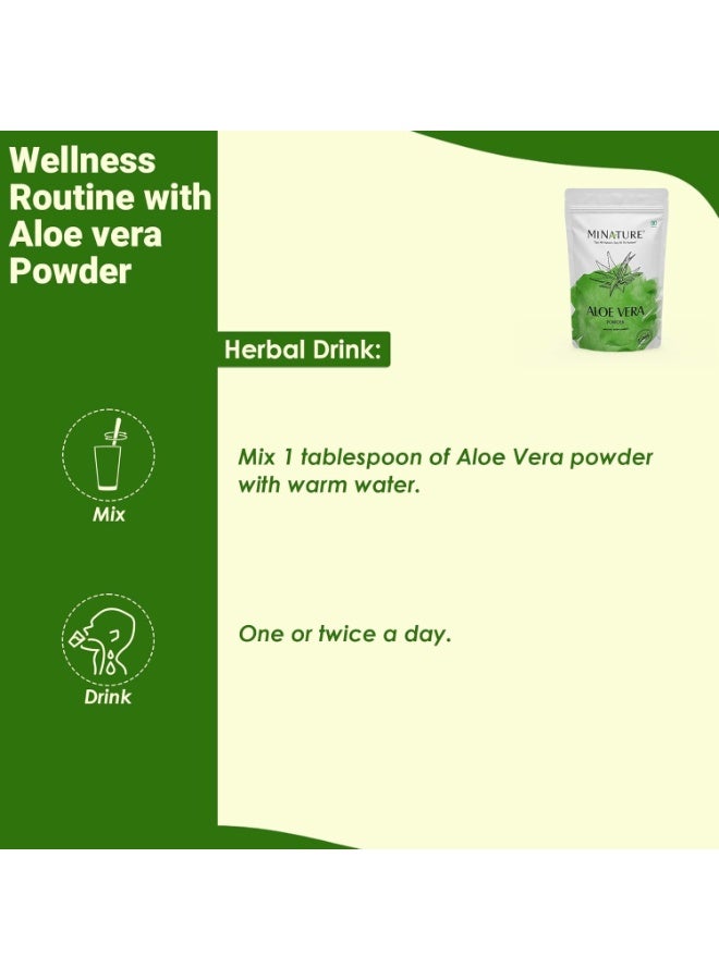 Mi Nature 100% Aloe Vera Powder (Aloe Barbadenis) 227g (8 oz)| Pure Aloe Vera Leaf Powder | DIY for Skin, Health & Hair - Image 2