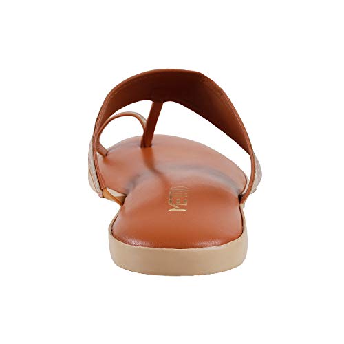 Metro Womens Synthetic Tan Suede Slippers (Size (4 UK (37 EU)) - Image 3