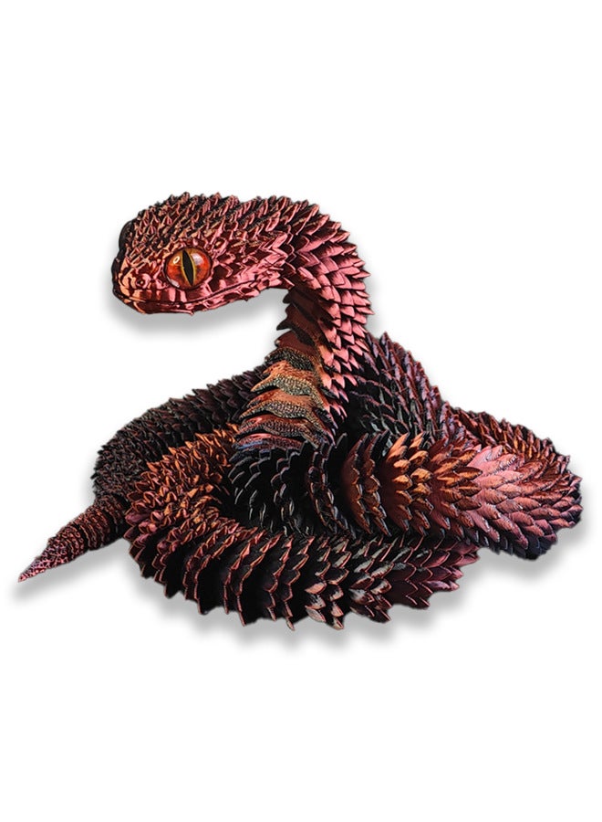 3D Printed Viper Toys Ornaments Full Joint Activities Cross-border New Realistic Children's Toys 