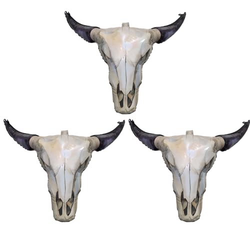 Lidmada 3Pack Western Long Horn Cow Party Balloons Cowboy Longhorn Aluminium Foil Balloon for Party Wall Cowgirl Decorations Last Rodeo Bachelorette Party Supplies - Image 1