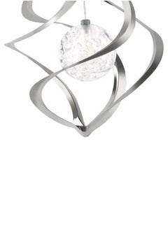 NIBEMINENT Solar Powered Wind Chime Light Silver/Clear 37 x 14.5cm  - Image 2