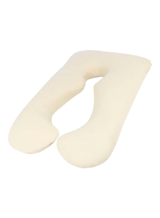 Sleep night U Shape Body Pillows Comfortable Maternity Bed Pillow Half White - Image 1