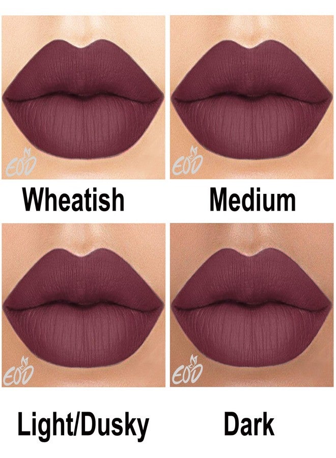 EOD Elite Collection Long Lasting Waterproof 100% Vegan Made in India Matte Liquid Lipstick Combo of 2 Lip Gloss(Purple Nude, Pinkish Nude) - Image 5