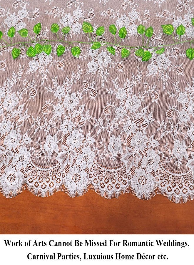 بارتيساوت مفرش طاولة بارتيسوت بتصميم دانتيل عتيق، مقاس 60 × 120 بوصة - غطاء مستطيل أنيق بنمط بوهيمي مزين بالزهور، مثالي لحفلات الزفاف، وتناول الطعام، وديكور المنزل الريفي - مفرش طاولة رقيق للمنزل والحفلات - Image 5