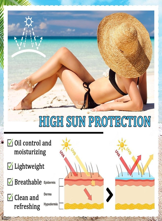 DuoZeng Mineral Face Sunscreen Setting Powder,Lasting Oil Control Lightweight Powder Sunscreen with SPF50+,Loose Waterproof Brush on Sun Screen Makeup for All Skin Types - Image 5