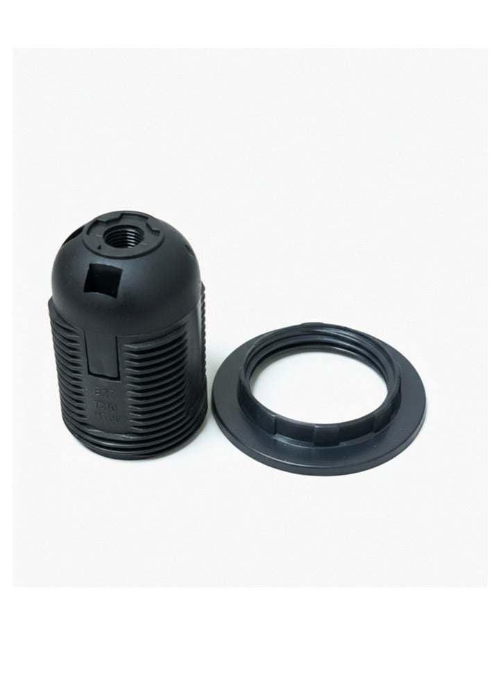 Royal Apex Lamp Base Adapter E27 4A Light Bulb Lamp Holder Pendant Screw Cap Socket Vintage (Black 250V) (2) - Image 3
