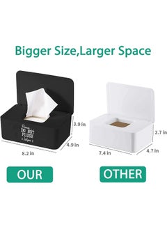 Moorfowl Moorfowl 2 Pack Baby Wipes Dispenser for Bathroom Wipes Holder Container Wipes Box Set  - Image 2