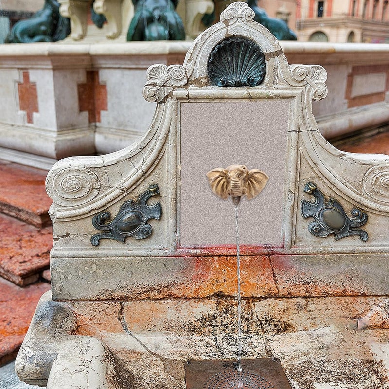 Adjustable Elephant Head Wall Fountain Nozzle Outdoor Garden Water Spout Weather-Resistant Material Soothing Flow for Patio Water Feature Decor - Image 4