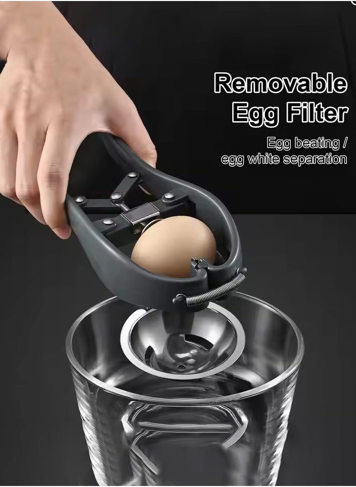 MHD Fast Egg Shell Opener Egg Opener 304 Stainless Steel Egg White Separator  - Image 2