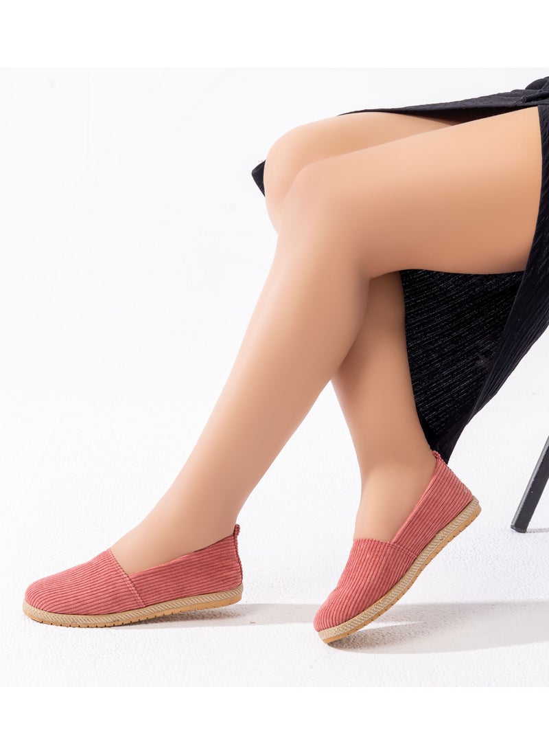 LIFESTYLISH - Ballerina Flat Plush Cloth BN-1 - Pink - Image 1