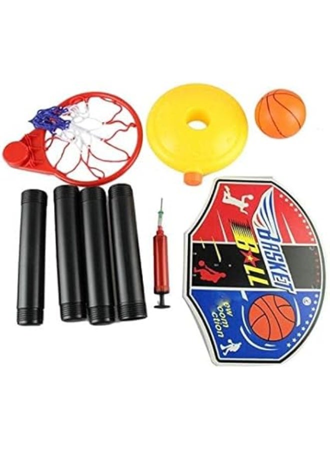 مجموعة ألعاب كرة السلة المحمولة والقابلة للتعديل للأطفال، كرة ومضخة - Image 5