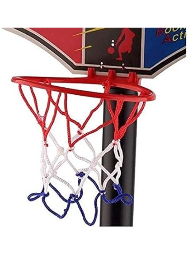 مجموعة ألعاب كرة السلة المحمولة والقابلة للتعديل للأطفال، كرة ومضخة - Image 2