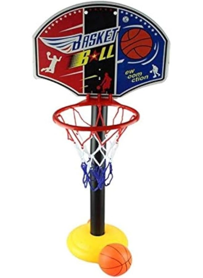 مجموعة ألعاب كرة السلة المحمولة والقابلة للتعديل للأطفال، كرة ومضخة - Image 4