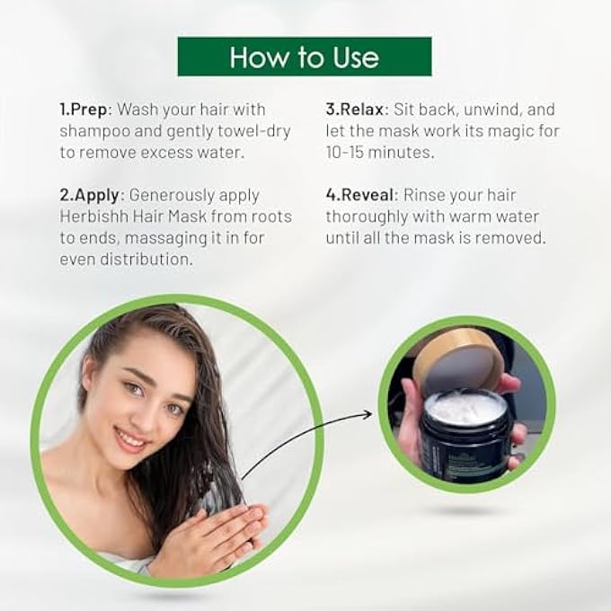 Herbishh HAIR COLOR SHAMPOO FOR GREY HAIR 500ML + ARGAN HAIR MASK FOR DRY OR DAMAGED HAIR | HAIR DYE | COVER GREY HAIR FOR MEN AND WOMEN (LIGHT BROWN) - Image 2