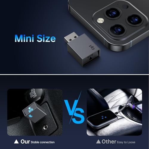 CNDPSTE Wireless CarPlay Adapter for iPhone 2026 Upgrade - Plug & Play Convert Wired to Wireless Compatible with Cars 2016+, iOS 10+ (USB A/USB-C) - Image 2