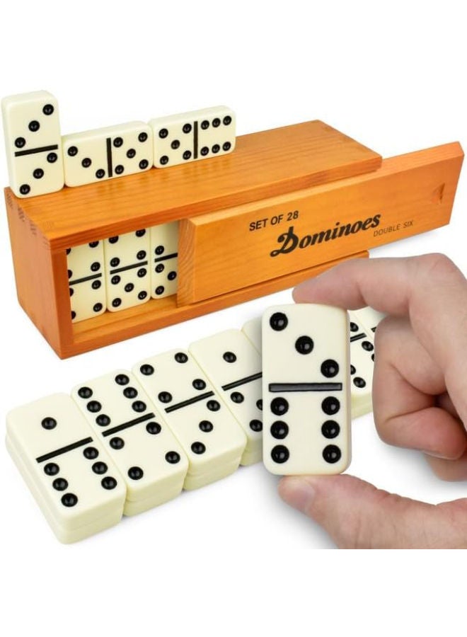 Queensell Double Six Dominoes In Wooden Case - Image 2